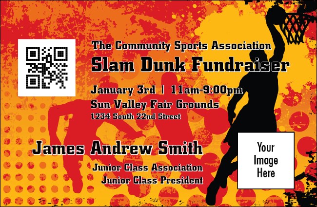 Basketball Dunk VIP Event Badge Small