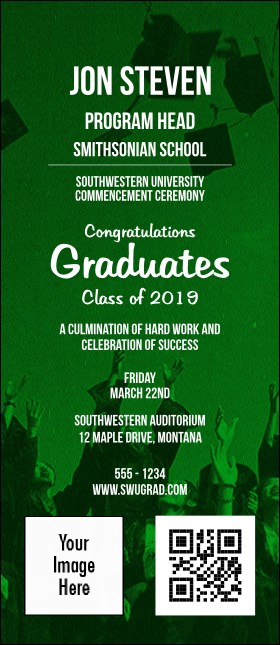 Graduation - Green VIP Event Badge Large VIP Event Badge Large