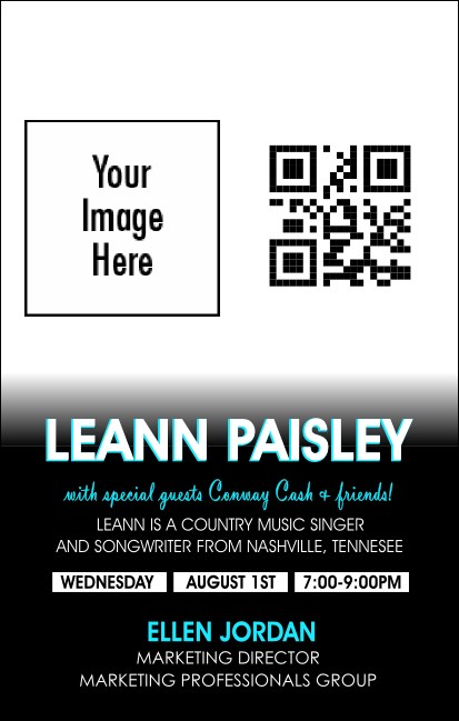 Your Photo Concert Blue VIP Event Badge Medium VIP Event Badge Medium