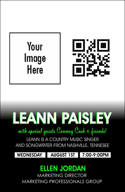 Your Photo Concert Green VIP Event Badge Small VIP Event Badge Small