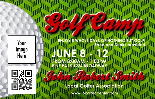 Golf Camp VIP Event Badge Medium Product Front