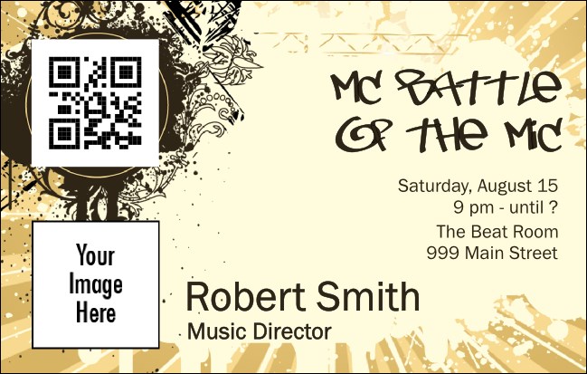 Hip Hop Concert VIP Event Badge Medium