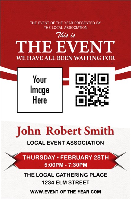 Red VIP Event Badge Small Product Front