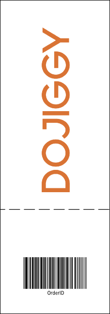 Sports Ticket 001 Blue & Orange Product Back