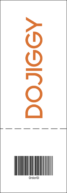 Sports Ticket 002 Blue & Orange Product Back