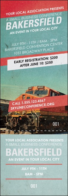 Bakersfield Event Ticket Product Front