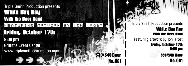 Hip Hop BW Event Ticket Product Front