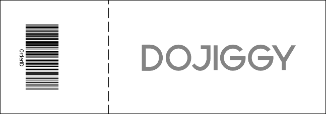 Twin Cities Event Ticket (black and white) Product Back