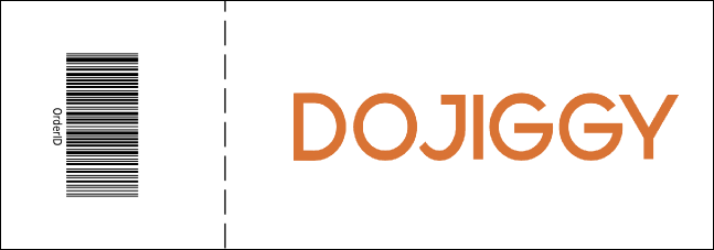 Yellow and Black General Admission Ticket Product Back