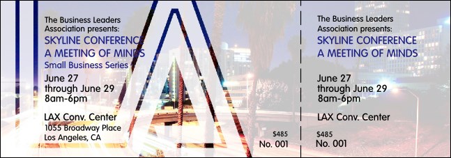 Los Angeles General Admission with stub Product Front