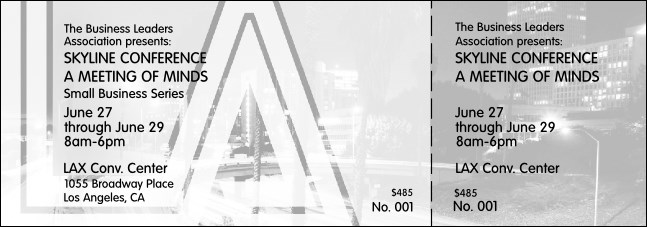 Los Angeles General Admission with stub (Black and white)