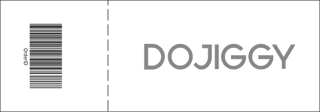 Hollywood General Admission Ticket with stub (Black and white) Product Back