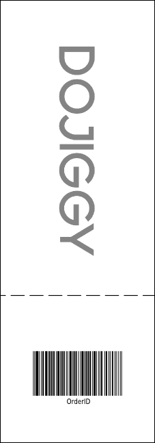 School Notebook Black and White Event Ticket Product Back