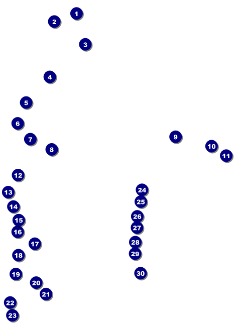 MMA Main Event Blue Invitation Front Field Markers