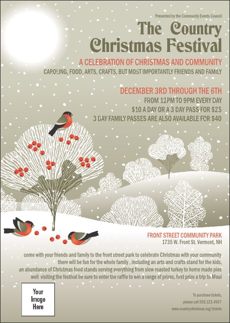 Winter Bird Postcard Product Front