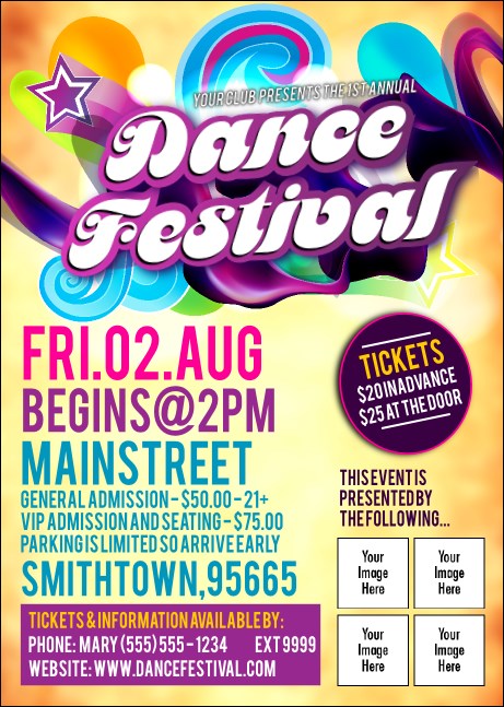 Disco Dance Festival Postcard Product Front