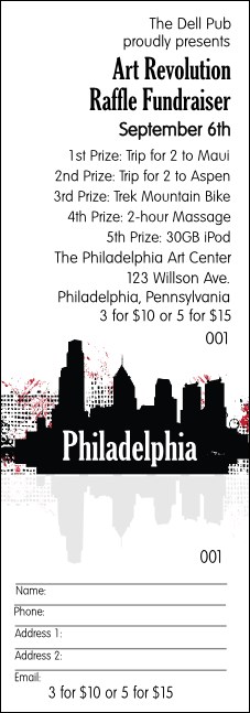 Philadelphia raffle ticket