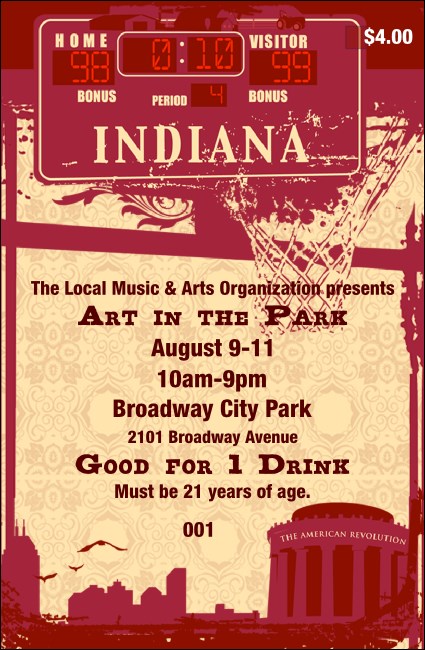 Indiana Drink Ticket