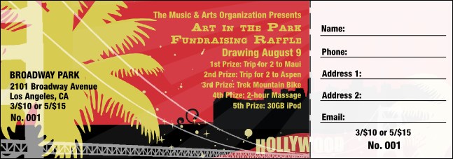 California Raffle (Pink and Yellow)