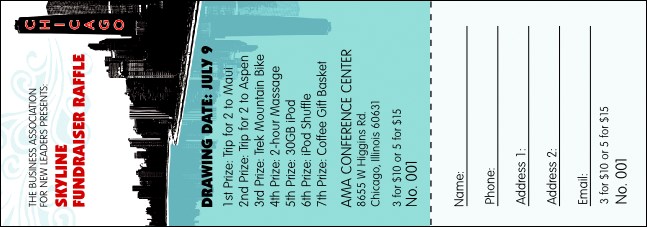 Chicago Raffle Ticket Product Front