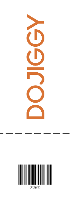 Your Image Raffle Ticket 001 (Orange) Product Back