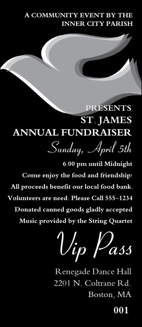 Peace Dove VIP Pass Product Front