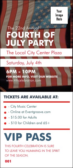 Fourth of July VIP Pass Product Front