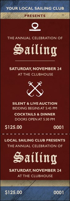 Sailing Event Ticket Product Front