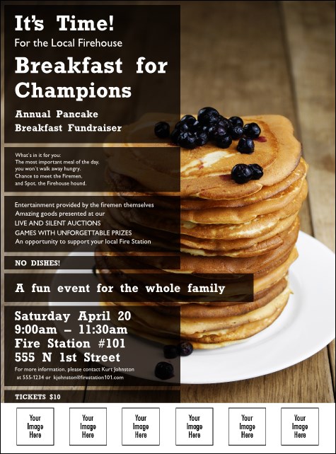 Pancake Breakfast Logo Flyer Product Front