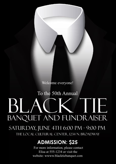 Black Tie Postcard Product Front