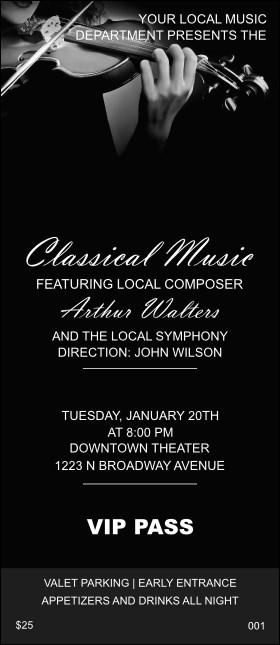 Classical Music VIP Pass Product Front