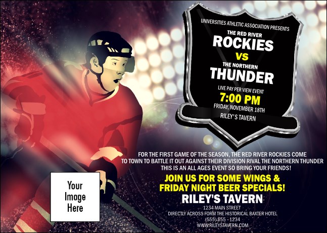 Hockey Badge Red Club Flyer