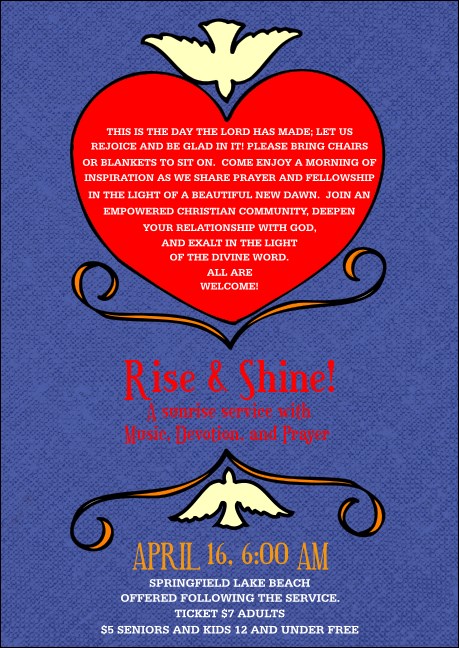 Big Heart Purple Club Flyer Product Front