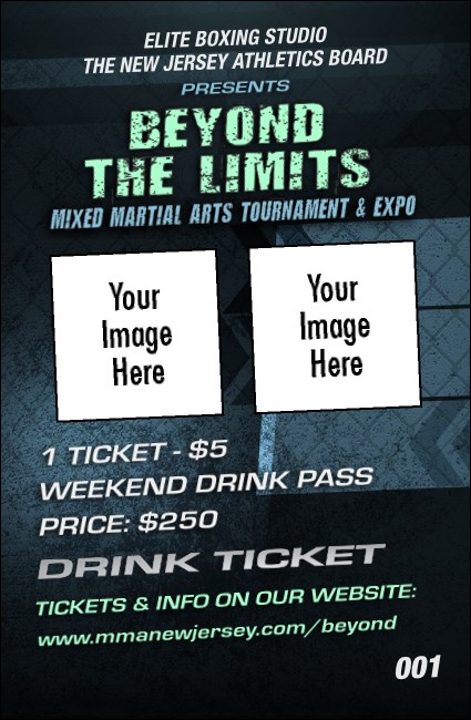 MMA Main Event Blue Drink Ticket